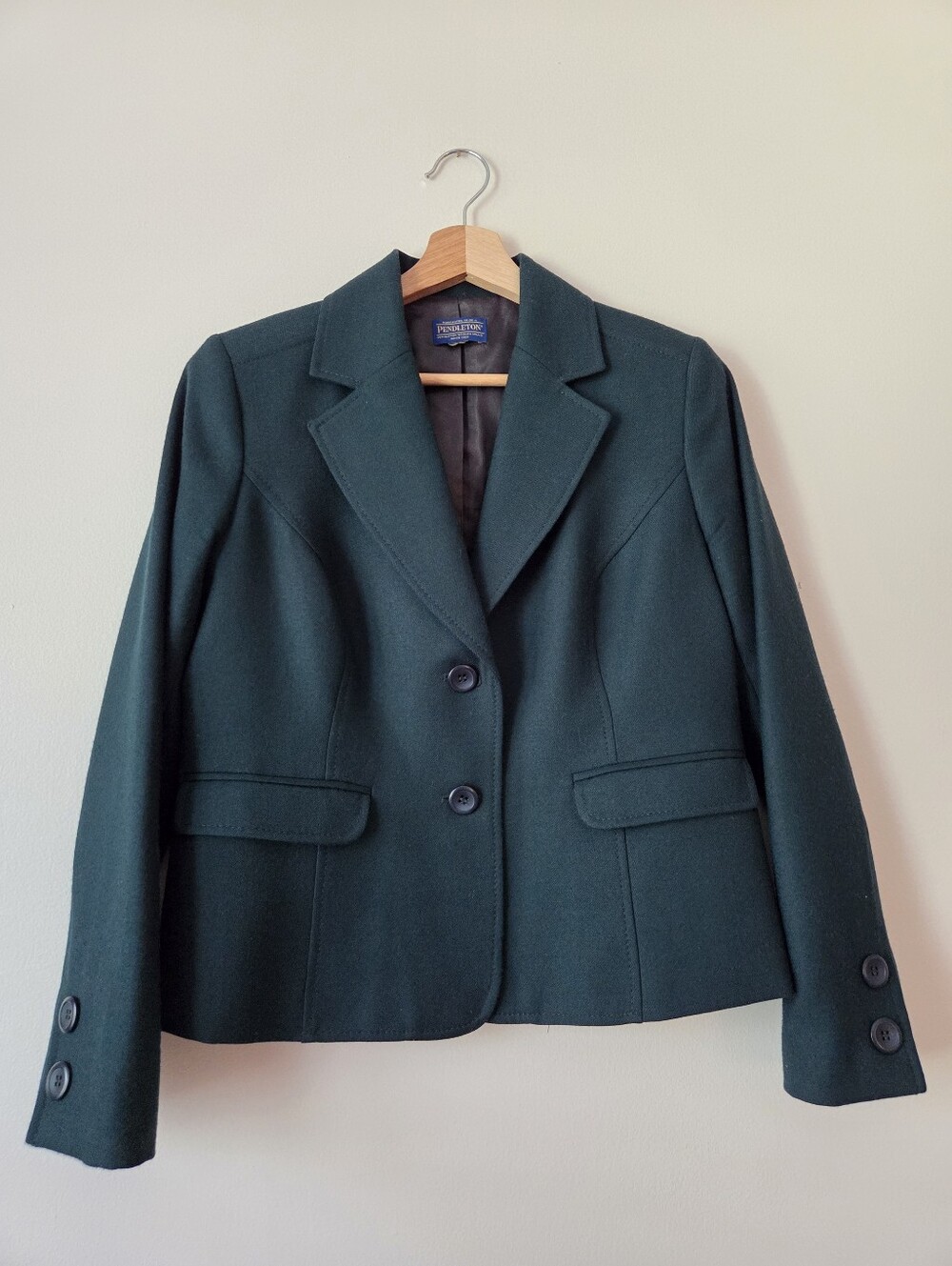 Pendleton 100% Virgin Wool Blazer, Evergreen
